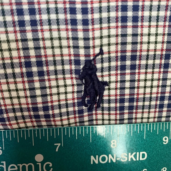 Ralph Lauren 1XB Blue, White, Red & Green Plaid Performance Shirt - Picture 3 of 3